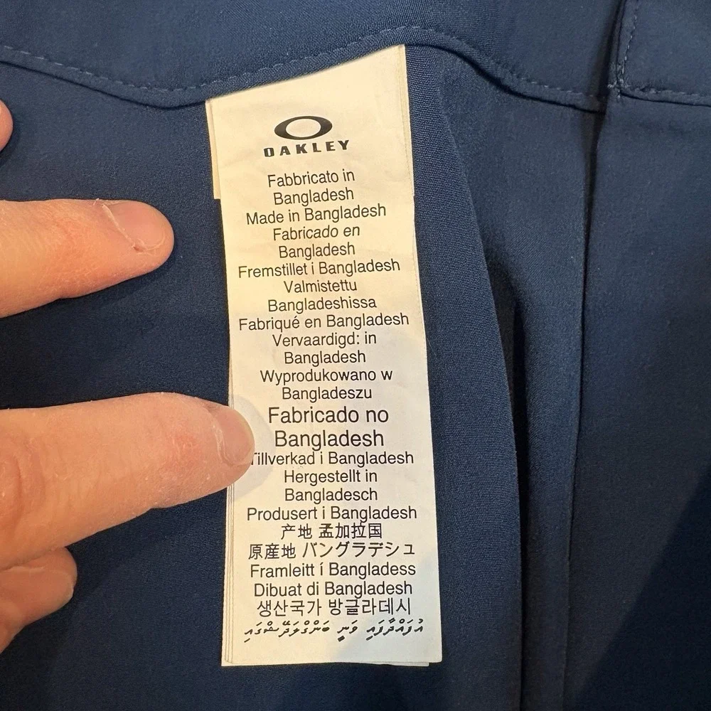 OAKLEYS Factory Pilot Blue Men's Shorts Size 36 Regular Fit Adjustable Straps - Picture 6 of 12